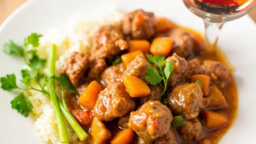 Gulasz z dziczyzny, który gra pierwsze skrzypce na talerzu